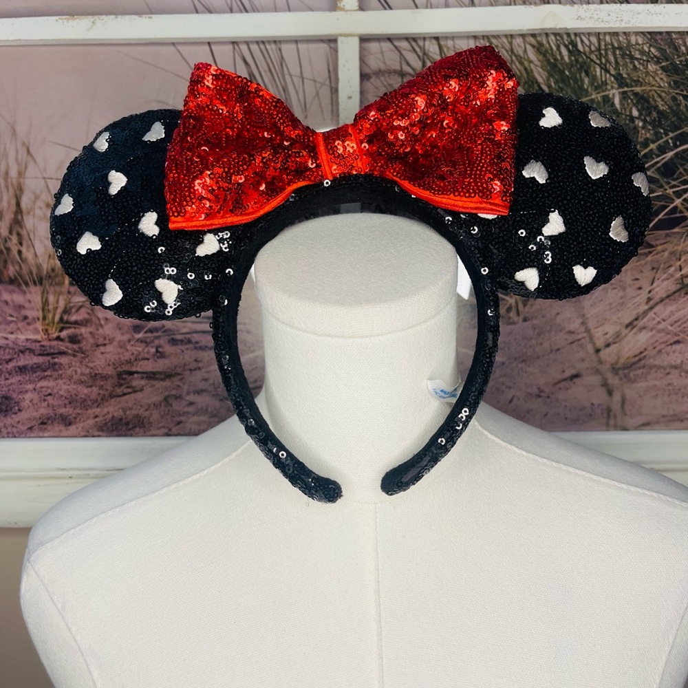 Disney Black and Red Sequin Ears Headband